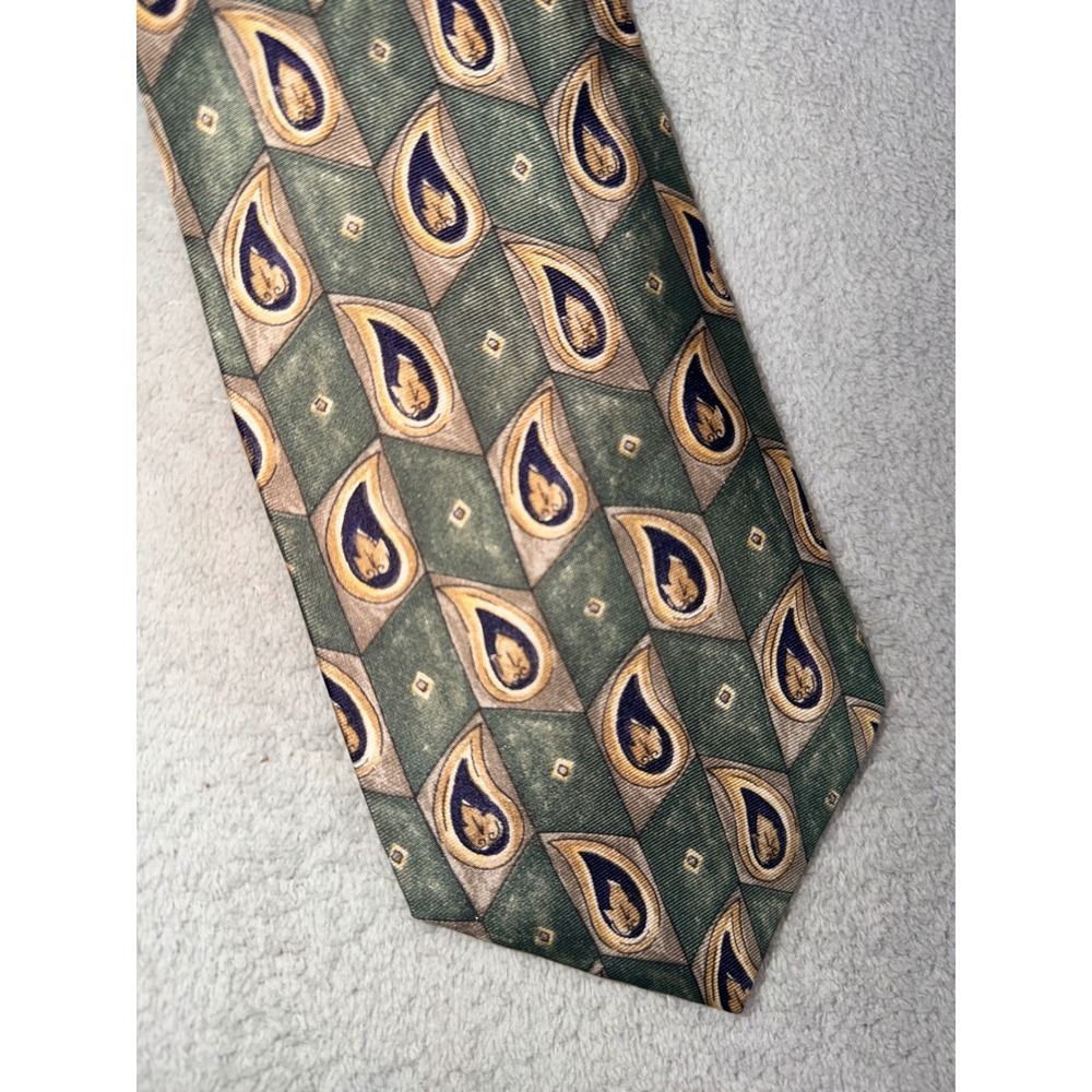 Necktie Graham & Lockwood London England Paisley Silk Men's Tie Fast Shipping!‎